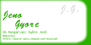 jeno gyore business card